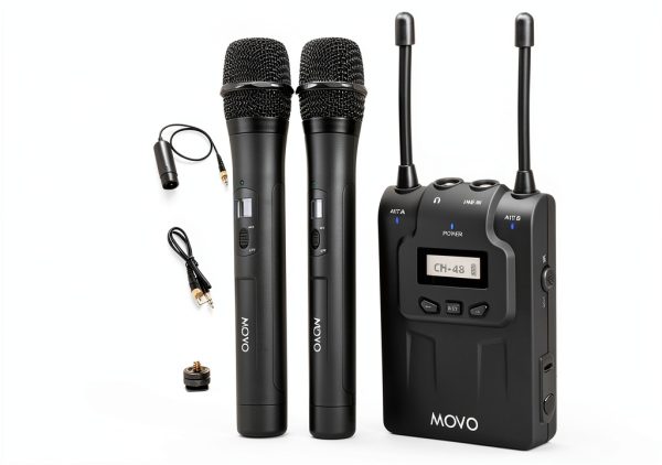 Movo Wireless Microphone Kit UHF 330ft Range Content-0