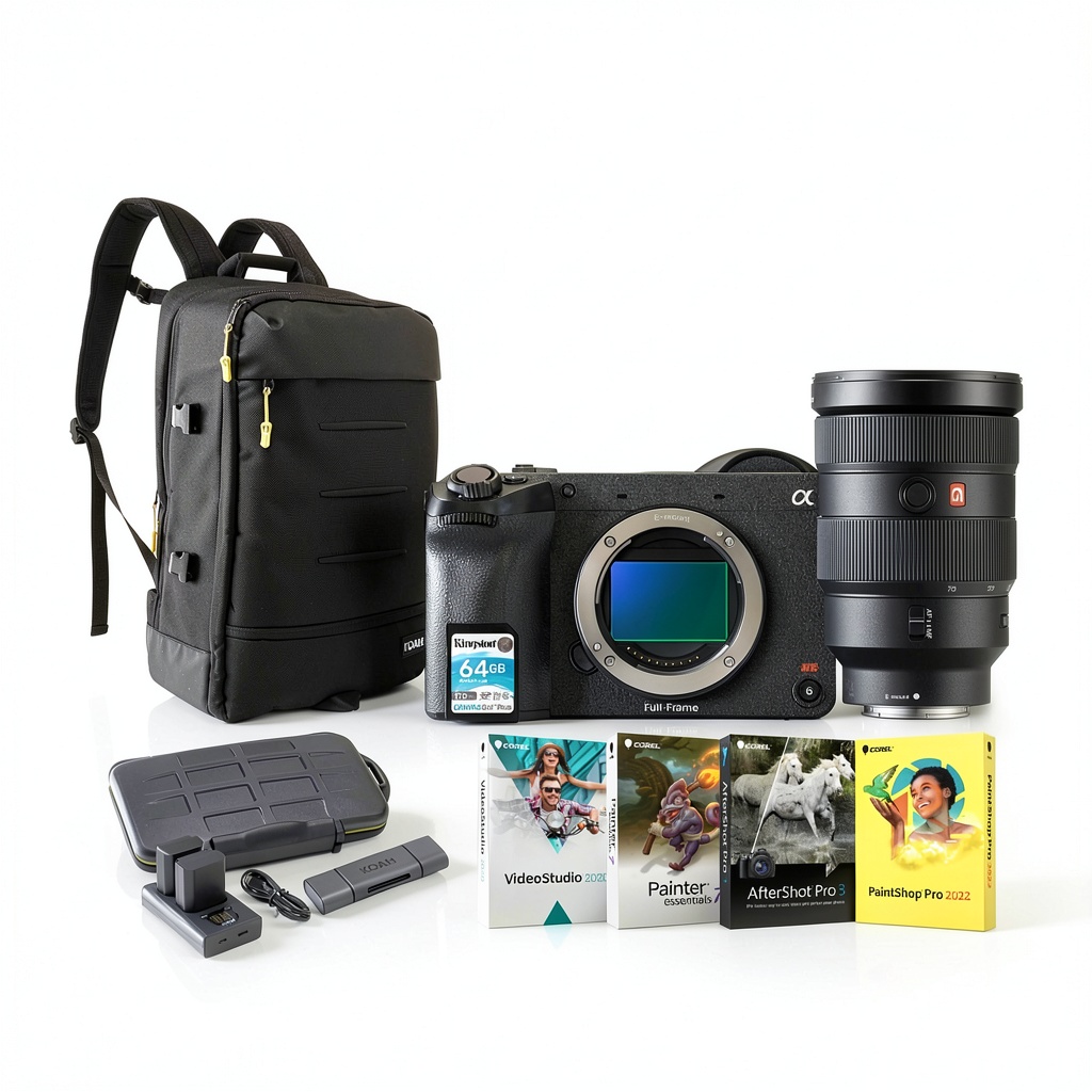 Sony FX2 Camera with 24-70mm lens in a studio setup