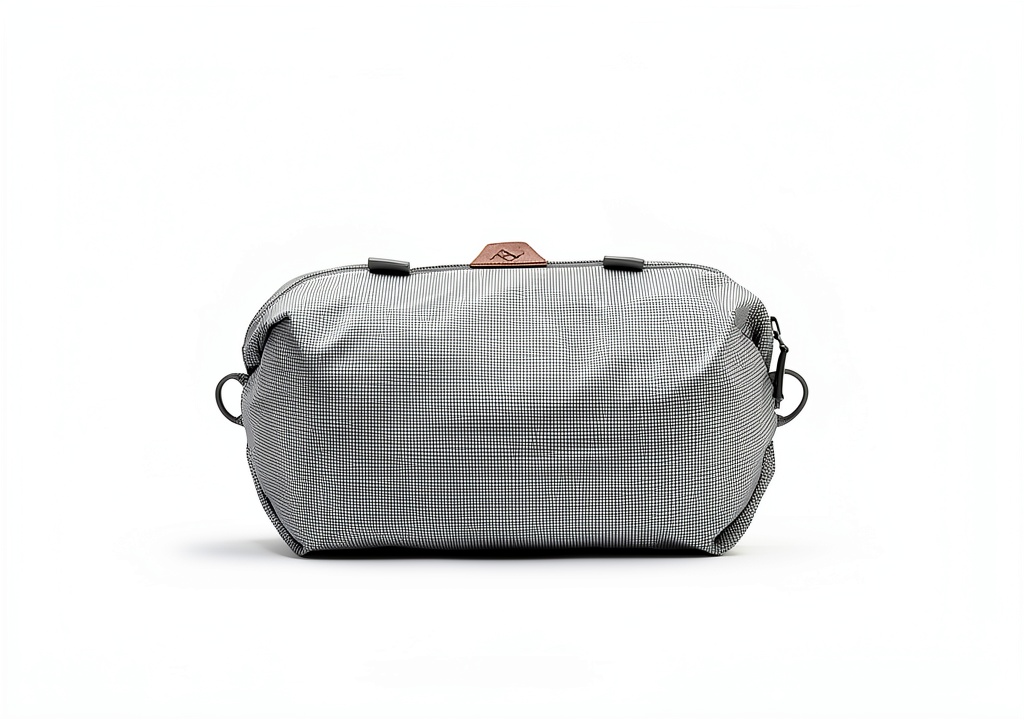 Peak Design Shoe Pouch in use with shoes inside a travel bag