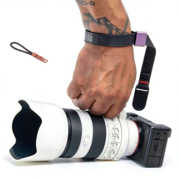 Pavo Camera Wrist Strap Fiber Black Brown Dark Green-4