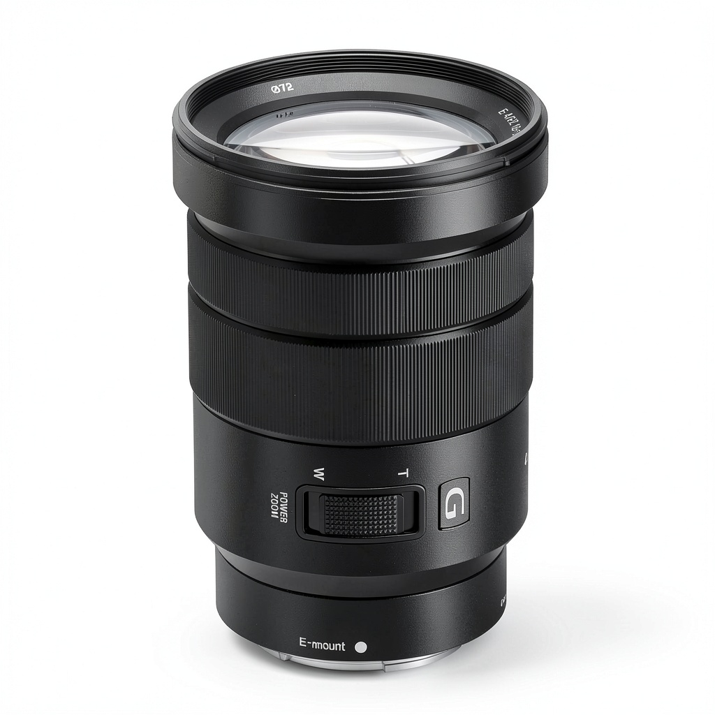 Sony FX30 camera with 18-105mm lens mounted on a tripod in a studio setup