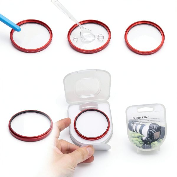 MC Alum Red 55mm Ultra Slim Camera Filter 2Pcs-5