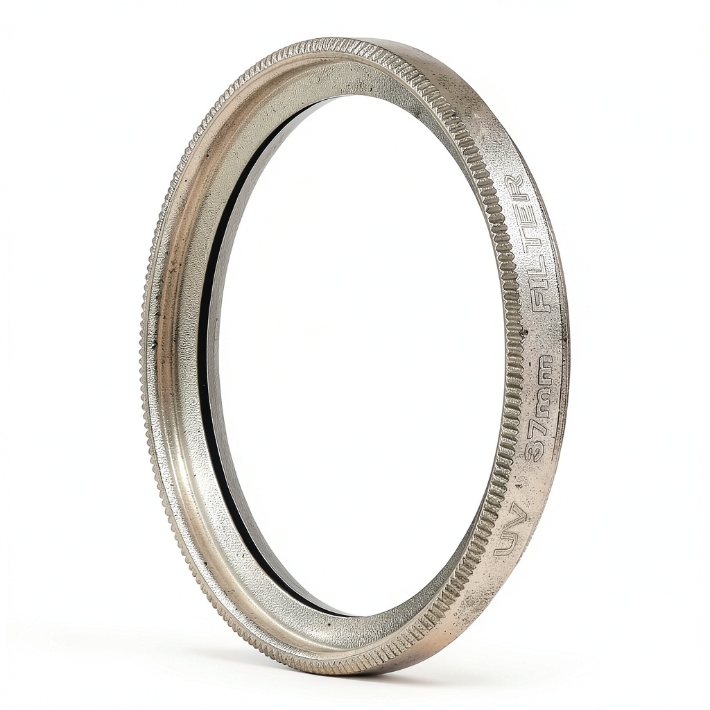 Pavo camera filter attached to a DSLR lens in a studio setting
