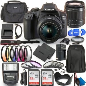 Canon EOS 2000D Rebel T7 DSLR Camera 18 55mm Lens Bundle-0