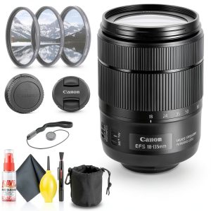 Canon EF S 18 135mm Lens Bundle NANO USM Image Stabilizer-0