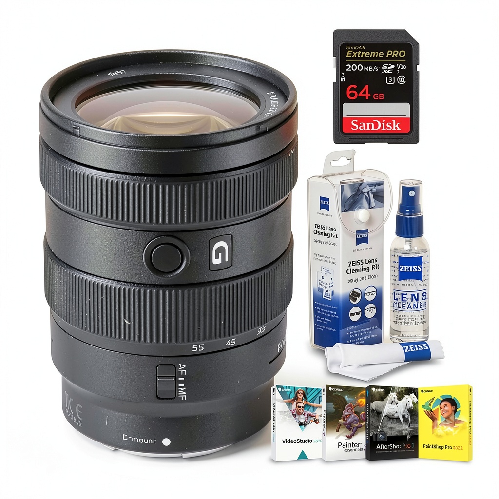 Sony 16-55mm f/2.8 G lens mounted on a Sony mirrorless camera