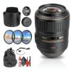 Nikon AF S VR Micro NIKKOR 105mm f28G IF ED Lens Bundle-0