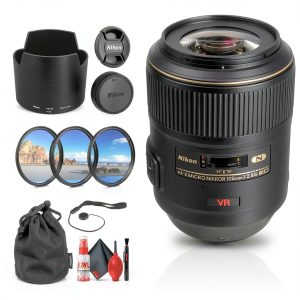 Nikon AF S VR Micro NIKKOR 105mm f28G IF ED Lens Bundle-0