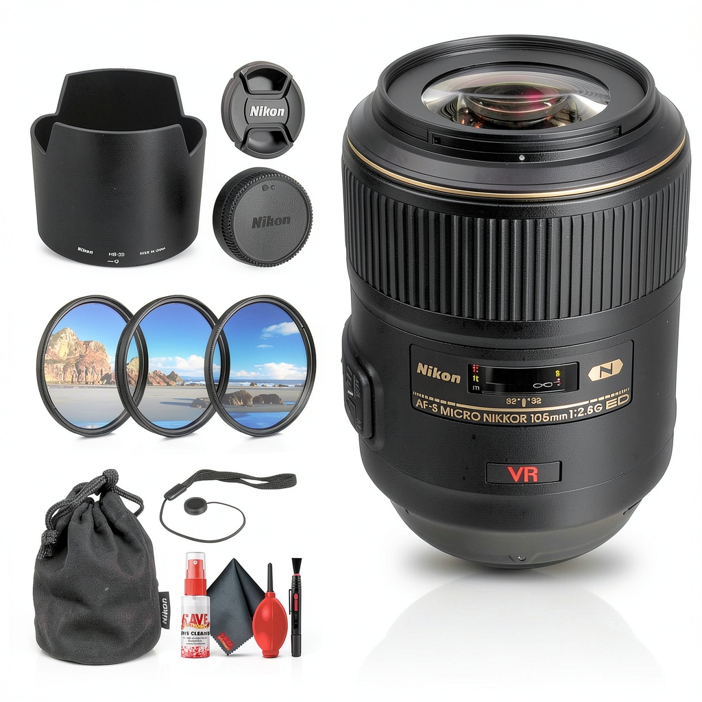Nikon 105mm macro lens capturing intricate jewelry details with perfect sharpness