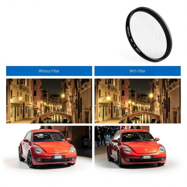 Neewer 58mm Camera Lens Filter Kit CPL ND32 Star Phone Clip-3