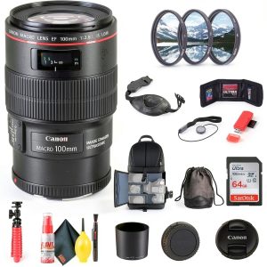 Canon EF 100mm f2.8L Macro IS USM Lens Bundle-0