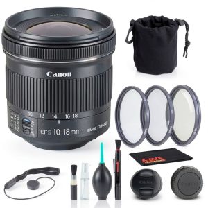 Canon EF S 10 18mm Lens Wide Angle Zoom STM Image Stabilizer-0