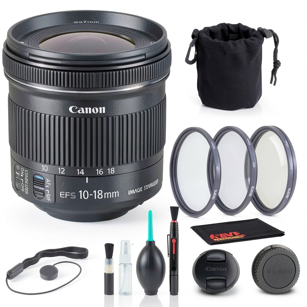 Canon EF-S 10-18mm lens mounted on a DSLR camera