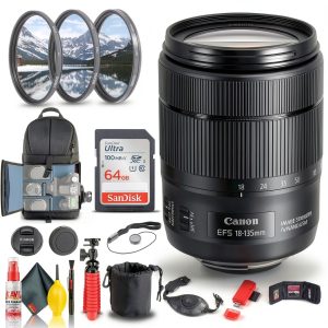 Canon EF S 18 135mm Lens Bundle with Filters and Accessories-0