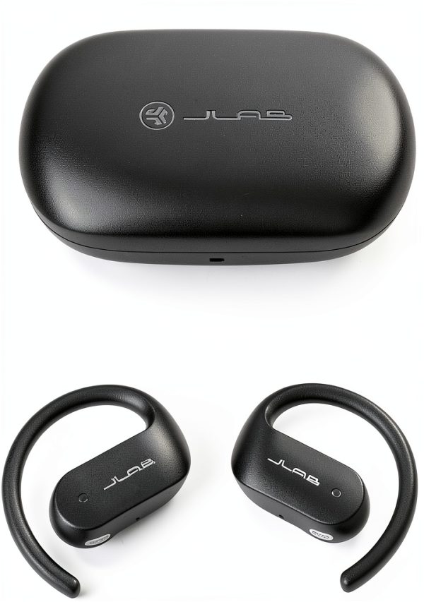JLab JBuds Open Sport Wireless Earbuds Black with IP55 Sweatproof-3