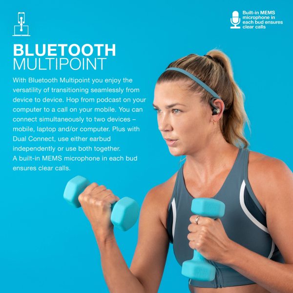 JLab Refurbished JBuds Air Sport True Wireless Earbuds Black-6