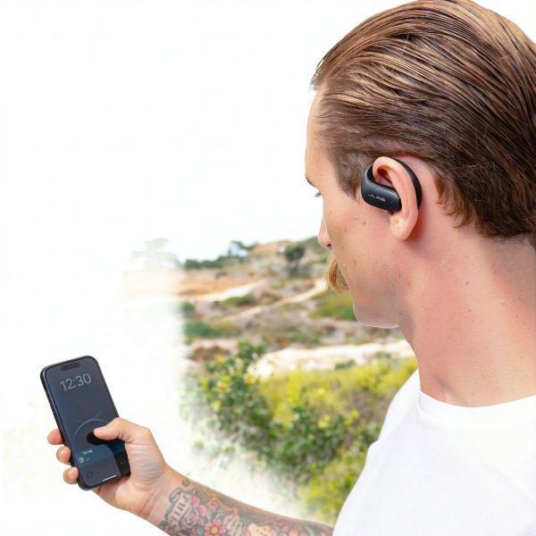 JLab JBuds Open Sport Wireless Earbuds Black with IP55 Sweatproof-6