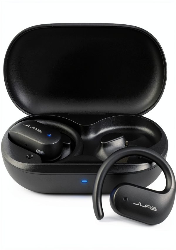 JLab JBuds Open Sport Wireless Earbuds Black with IP55 Sweatproof-2