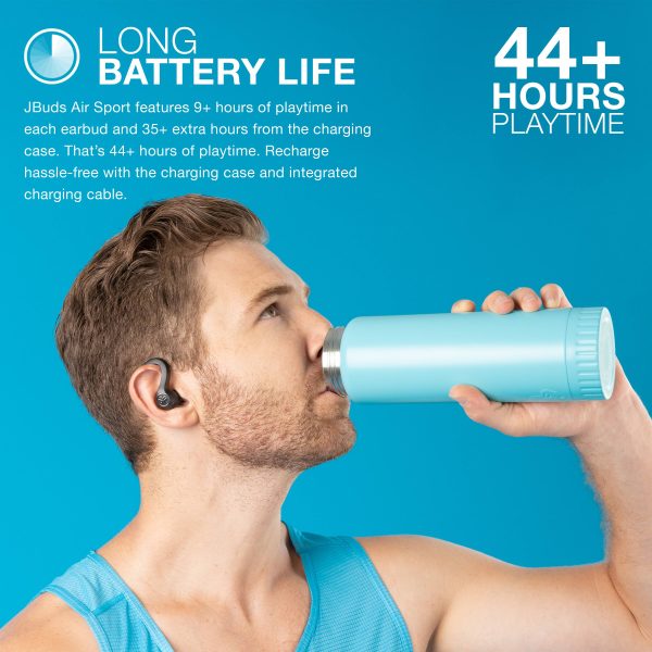 JLab Refurbished JBuds Air Sport True Wireless Earbuds Black-7